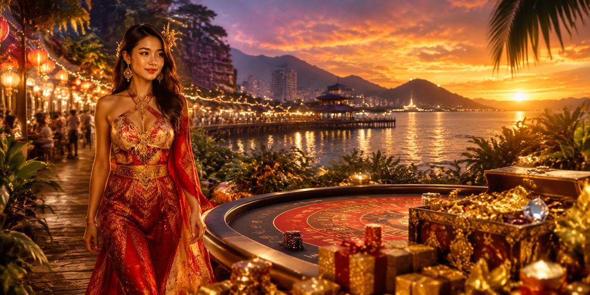 Pemain menikmati permainan baccarat di Kota Kinabalu