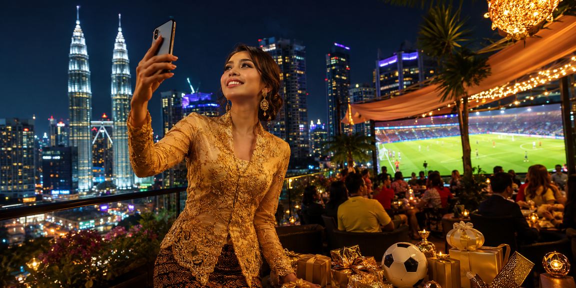 Permainan pertaruhan bola sepak bergaya kebaya di Petaling Jaya dengan antara muka mudah alih