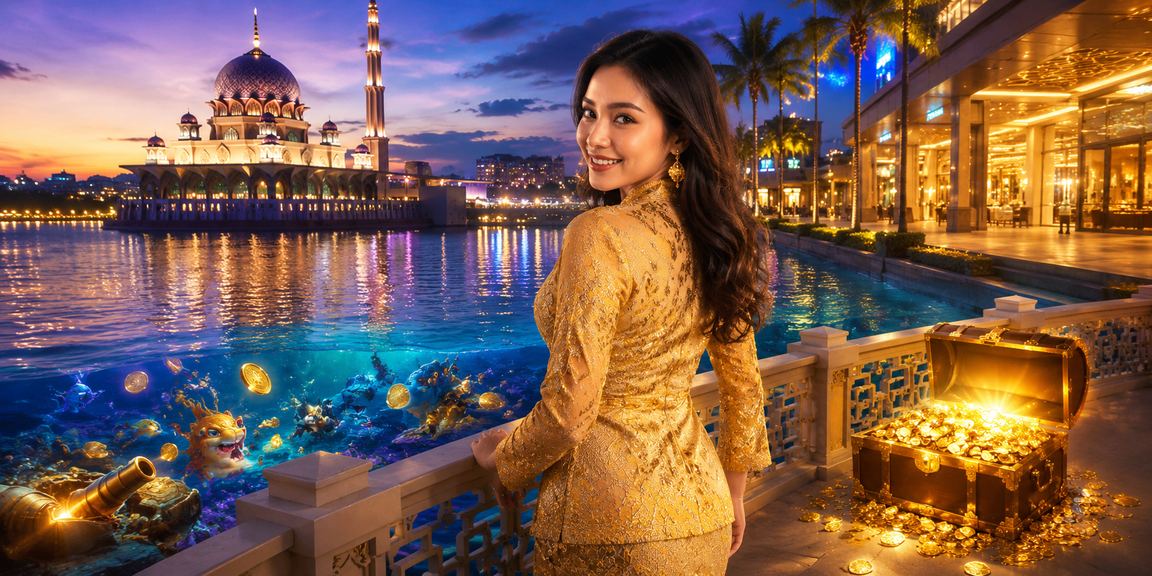 Pemandangan permainan memancing Putrajaya dengan tema kebaya